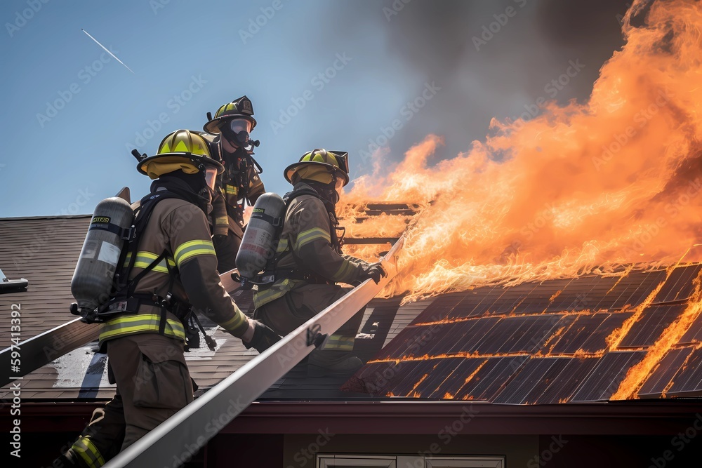 bombeiros incêndio painéis solares fotovoltaicos
